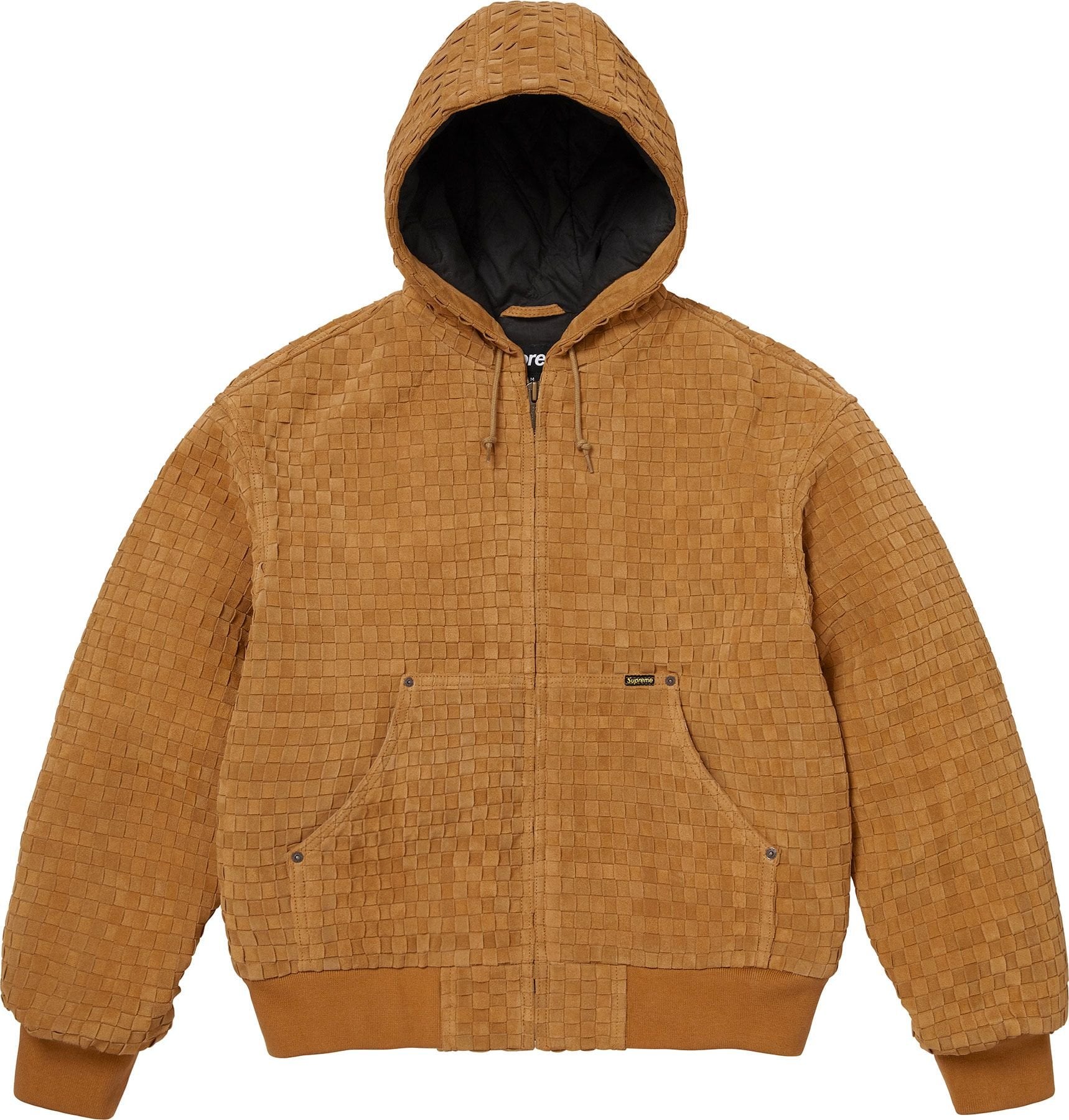 Woven Suede Hooded Work Jacket view 4